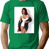 Jessica Alba Sexy Premium Heavyweight Cotton T-Shirt - Green