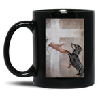 Jesus Dachshund Dog Poster Gift - God Dachshund Dog Poster Gift Black Coffee Mug