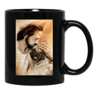 Jesus Wit Pug Dog - Pug Dog Lover Black Coffee Mug - Black