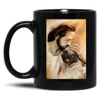 Jesus Wit Pug Dog - Pug Dog Lover Black Coffee Mug