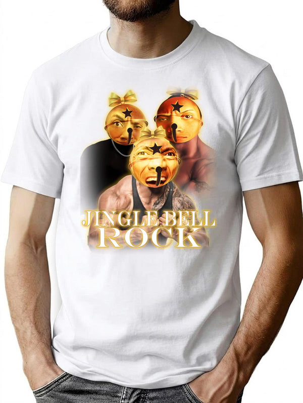 Jingle Bell Rock T-Shirt for Men & Women, T-Shirts Graphic Tee - White