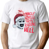 Jingle Bells Arts Raising Hell Terrifier T-Shirt for Men & Women, T-Shirts Graphic Tee - White