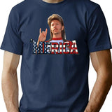 Joe Dirt 4Th Of July Merica T-Shirt for Men & Women, T-Shirts Graphic Tee - Navy