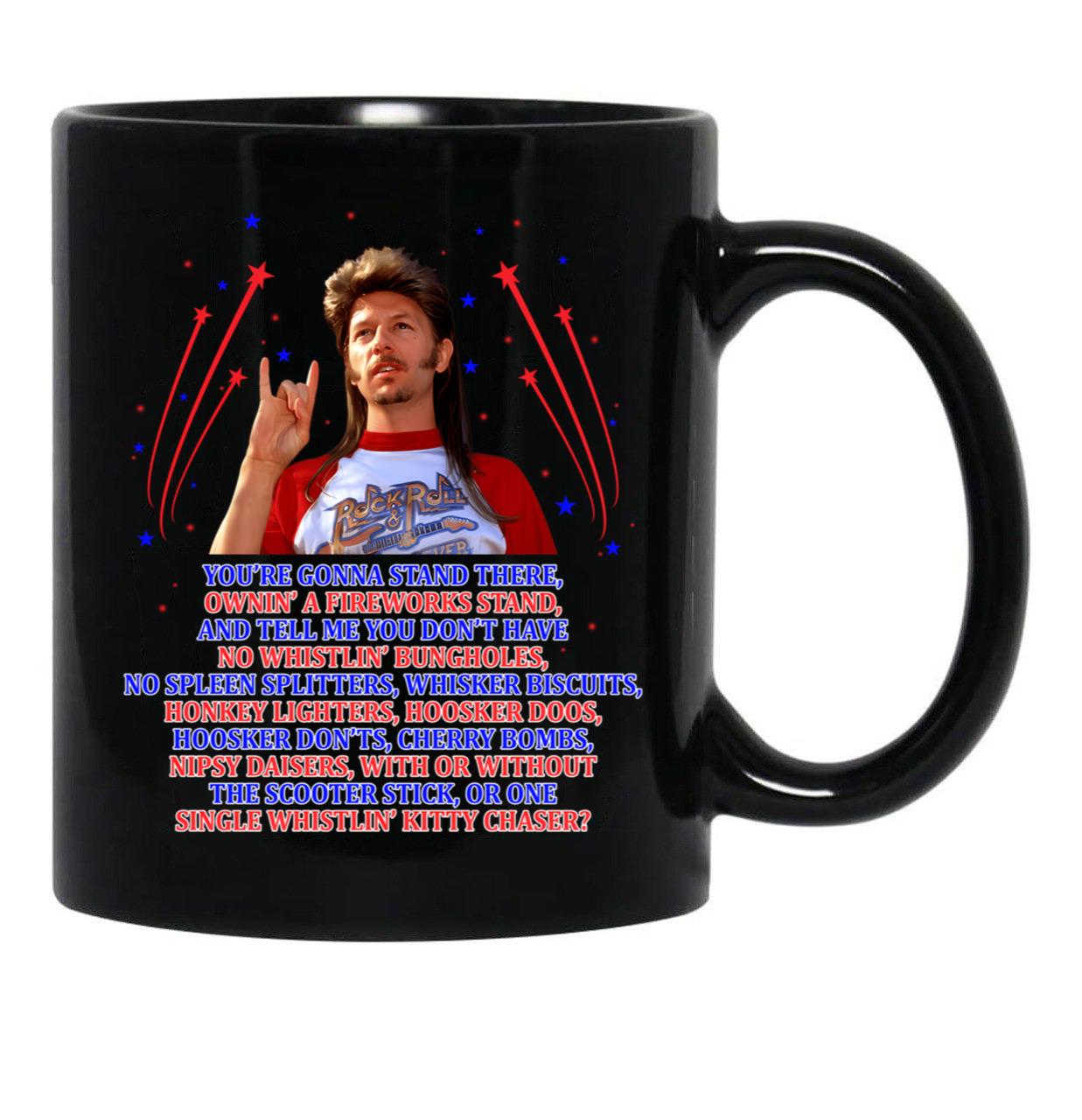 Joe Dirt 4Th Of July Mug Joe Dirt Fireworks Stand Merica Vintage Mug America Joe Dirt Tee Black Coffee Mug - Black