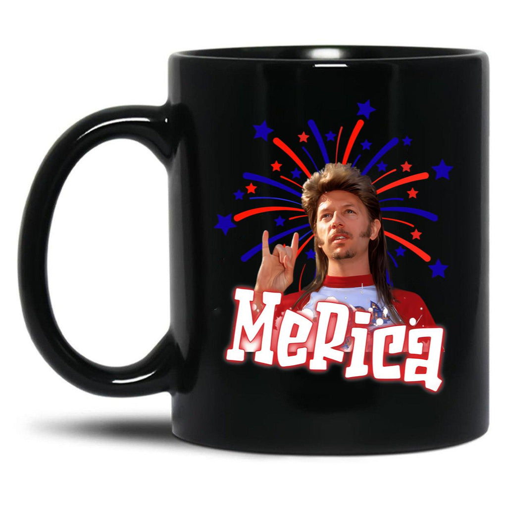 Joe Dirt Joe Dirt Merica Joe Dirt Bleach Fourth Of July 4Th Of July (3) Black Coffee Mug