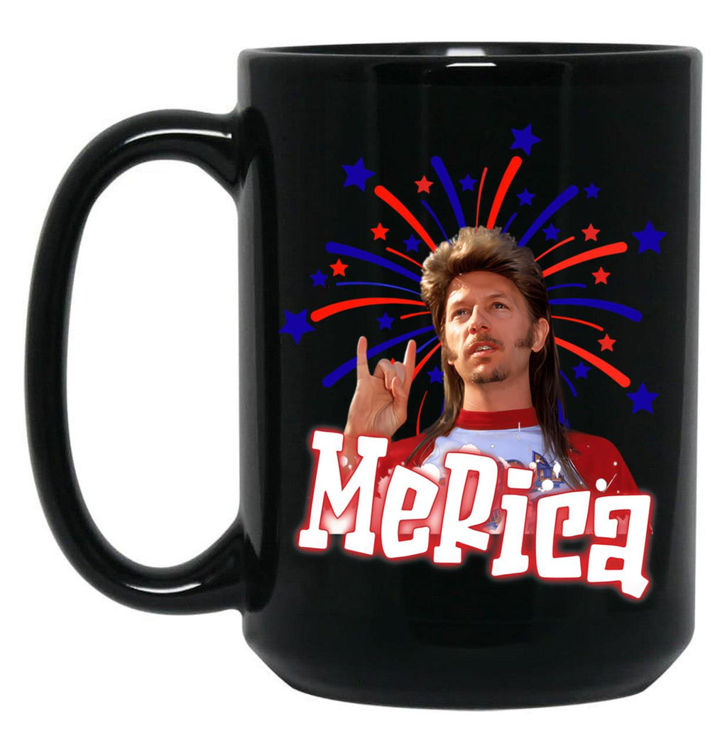 Joe Dirt Joe Dirt Merica Joe Dirt Bleach Fourth Of July 4Th Of July (3) Black Coffee Mug