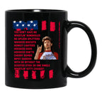Joe Dirt Joe Dirt Merica Joe Dirt Bleach Fourth Of July 4Th Of July Black Coffee Mug - Black