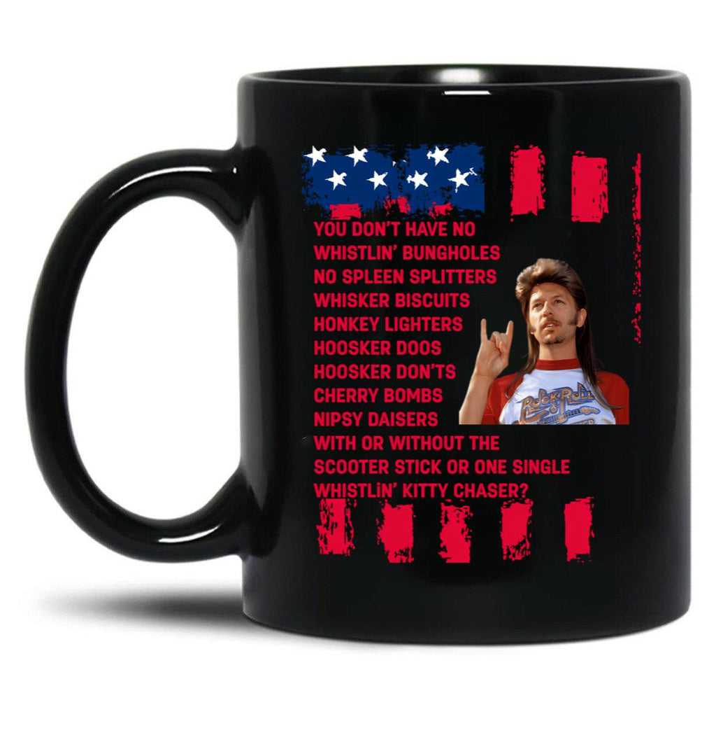 Joe Dirt Joe Dirt Merica Joe Dirt Bleach Fourth Of July 4Th Of July Black Coffee Mug