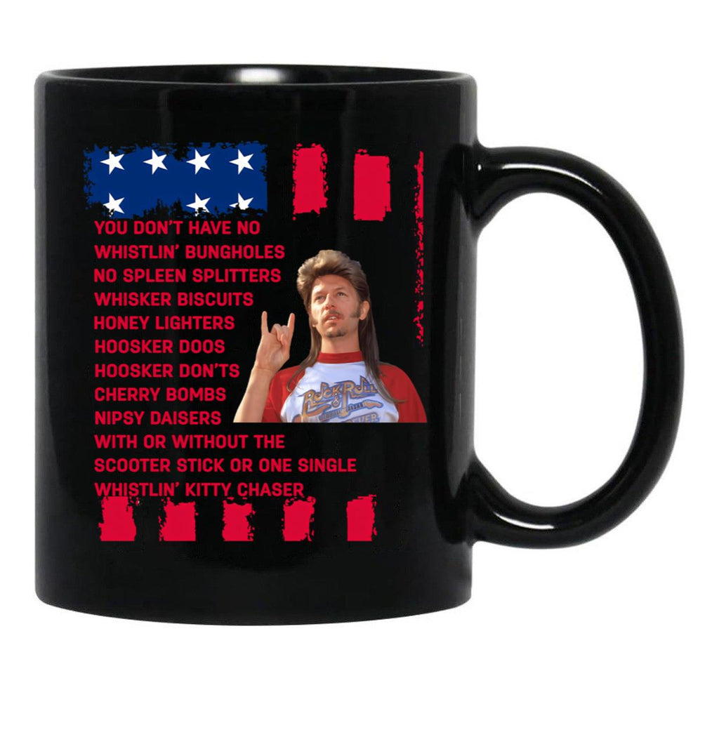 Joe Dirt Merica 4Th Of July Gift For Fans Black Coffee Mug - Black