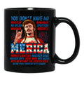 Joe Dirt Merica 4Th Of July Black Coffee Mug - Black