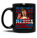 Joe Dirt Merica 4Th Of July Black Coffee Mug