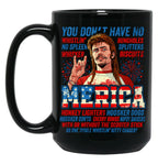 Joe Dirt Merica 4Th Of July Black Coffee Mug