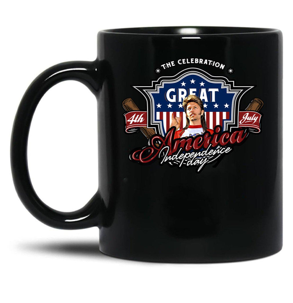 Joe Dirt Merica (1) Black Coffee Mug