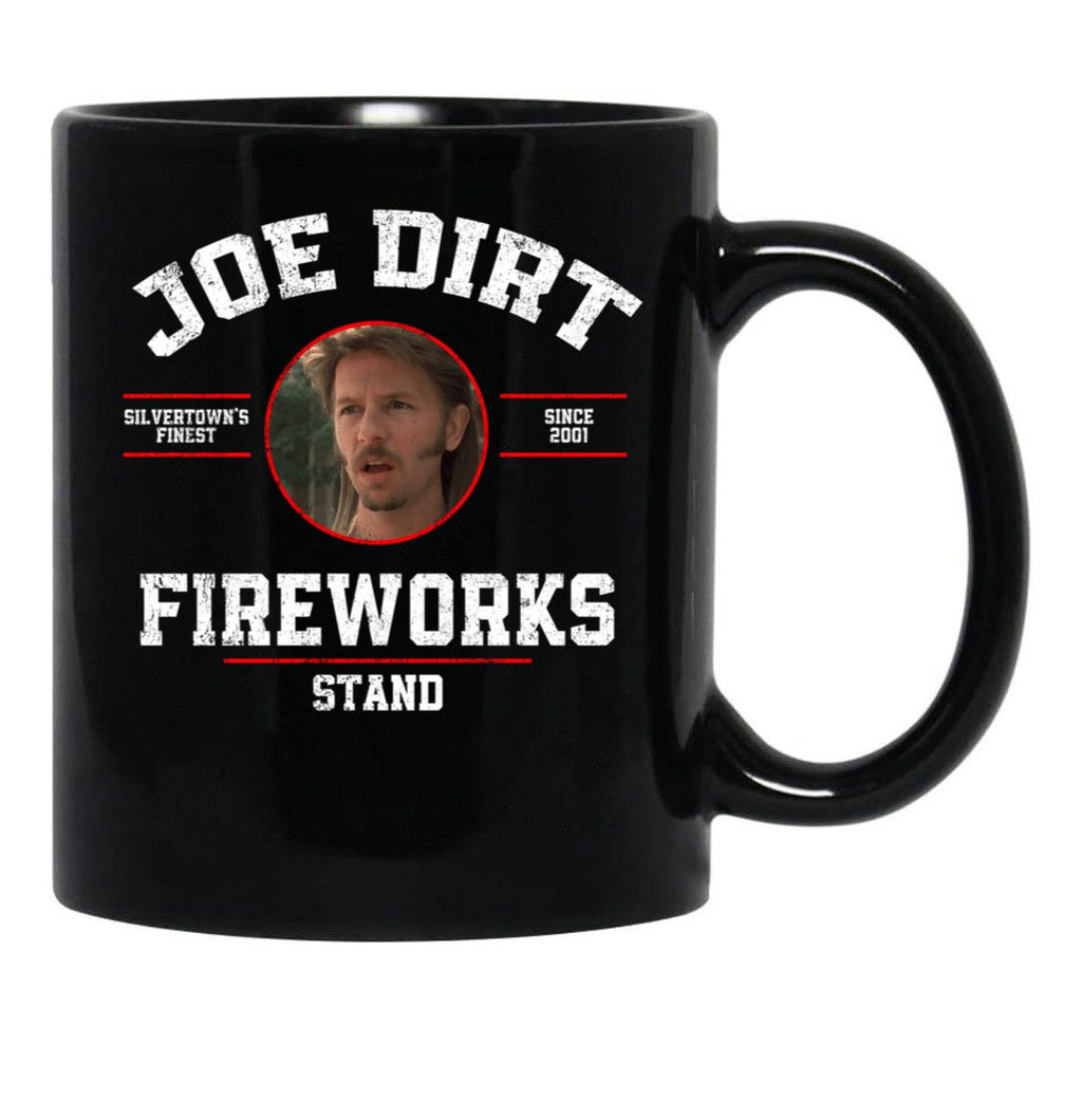 Joe Dirt'S Fireworks Stand Funny Gift Black Coffee Mug - Black