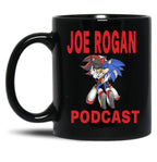 Joe Rogan Podcast Sonic Black Coffee Mug, Gift Coffee Mug