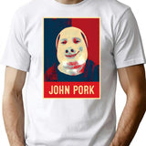 John Pork Vintage Retro T-Shirt for Men & Women, T-Shirts Graphic Tee - White
