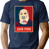 John Pork Vintage Retro T-Shirt for Men & Women, T-Shirts Graphic Tee - Navy