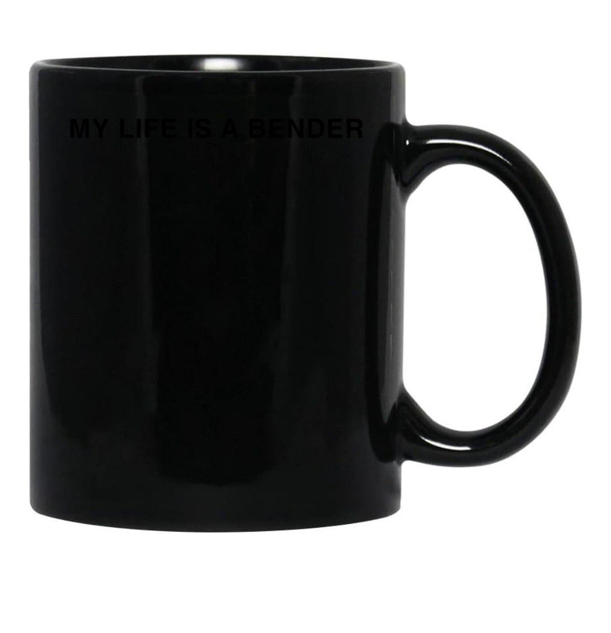 John Summit My Life is A Bender Black Coffee Mug, Gift Coffee Mug - Black
