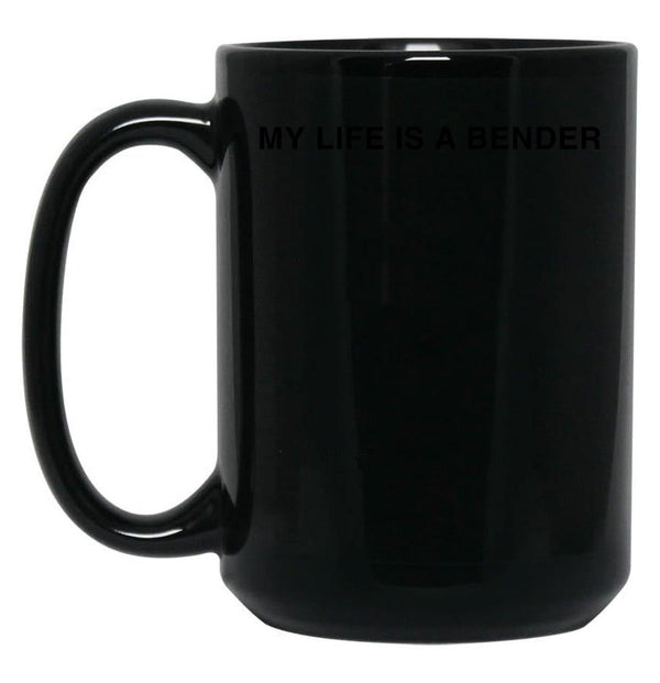 John Summit My Life is A Bender Black Coffee Mug, Gift Coffee Mug - Black