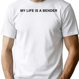 John Summit My Life is A Bender Premium Heavyweight Cotton T-Shirt - White