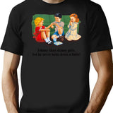 Johnny Likes Skinny Girls But He Never Turns Down A Fattie T-Shirt for Men & Women, T-Shirts Graphic Tee - Black