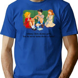 Johnny Likes Skinny Girls But He Never Turns Down A Fattie T-Shirt for Men & Women, T-Shirts Graphic Tee - Blue