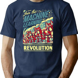 Join The Machine Learning Revolution T-Shirt for Men & Women, T-Shirts Graphic Tee - Navy