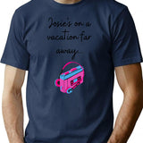Josie'S On A Vacation Far Away T-Shirt for Men & Women, T-Shirts Graphic Tee - Navy