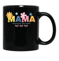 Joyful And Resilient With Mama Crafted With Affection And Blooms Black Coffee Mug - Black