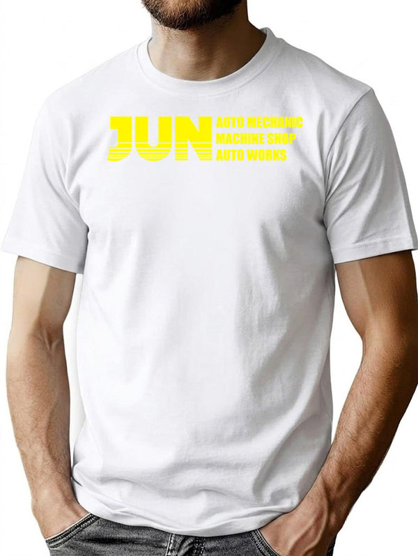 Jun Autoworks Vintage 90S T-Shirt for Men & Women, T-Shirts Graphic Tee - White