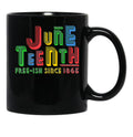 June Nth Celebration Free Ish Since 1865 Retro Black Coffee Mug - Black