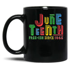 June Nth Celebration Free Ish Since 1865 Retro Black Coffee Mug