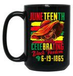 Junenth Celebrating Black Freedom 1865 African American Black Coffee Mug