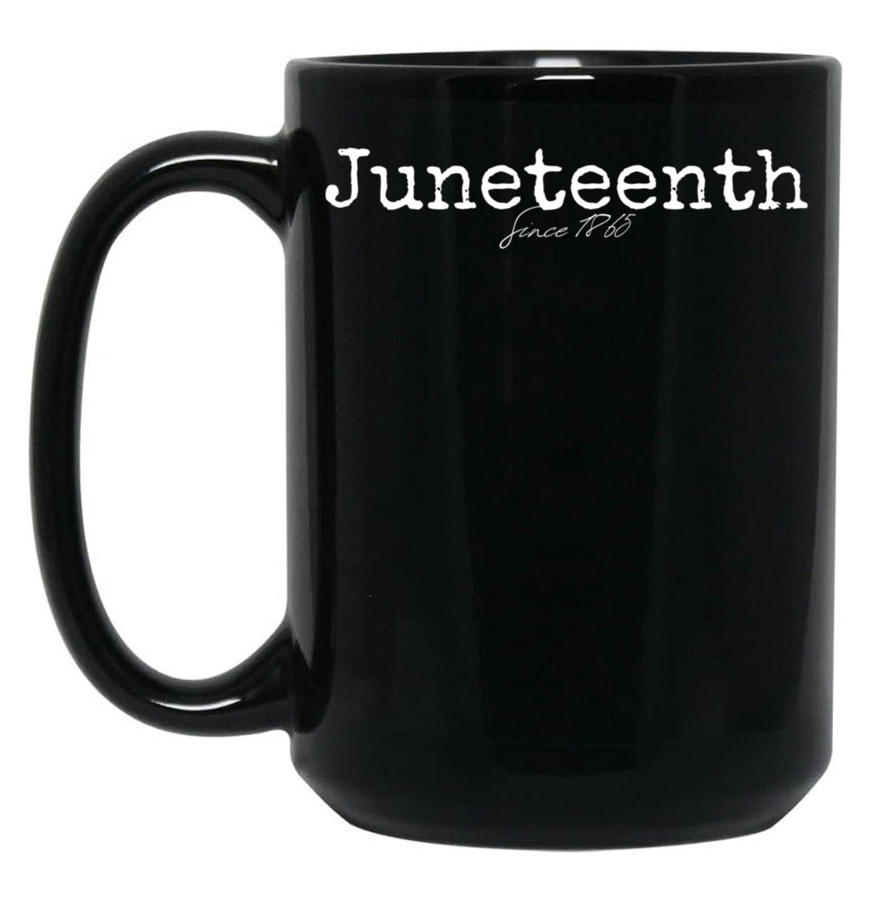 Juneteenth 1862 Emancipation Proclamation Text Design Black Coffee Mug