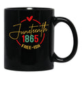 Juneteenth 1865 Free-Ish Celebration Black Coffee Mug - Black