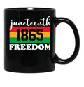 Juneteenth 1865 Freedom Black Coffee Mug - Black
