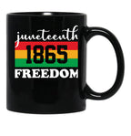 Juneteenth 1865 Freedom Black Coffee Mug - Black