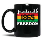 Juneteenth 1865 Freedom Black Coffee Mug