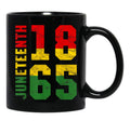 Juneteenth 1865 Vintage Emancipation Melanin Black Pride Black Coffee Mug - Black