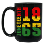 Juneteenth 1865 Vintage Emancipation Melanin Black Pride Black Coffee Mug