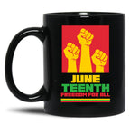 Juneteenth A Black Thing Freedom Celebration Classic Mug Black Coffee Mug