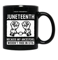 Juneteenth Ancestors Black African American Flag Pride Black Coffee Mug - Black