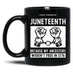 Juneteenth Ancestors Black African American Flag Pride Black Coffee Mug