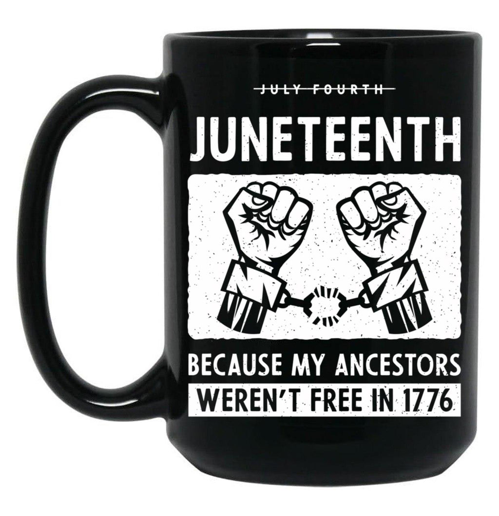 Juneteenth Ancestors Black African American Flag Pride Black Coffee Mug