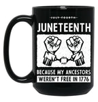 Juneteenth Ancestors Black African American Flag Pride Black Coffee Mug