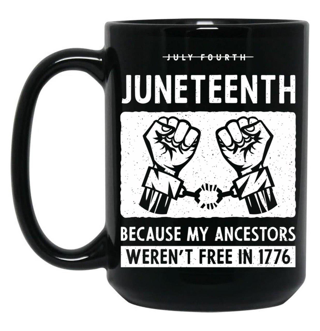 Juneteenth Ancestors Black African American Flag Pride Black Coffee Mug