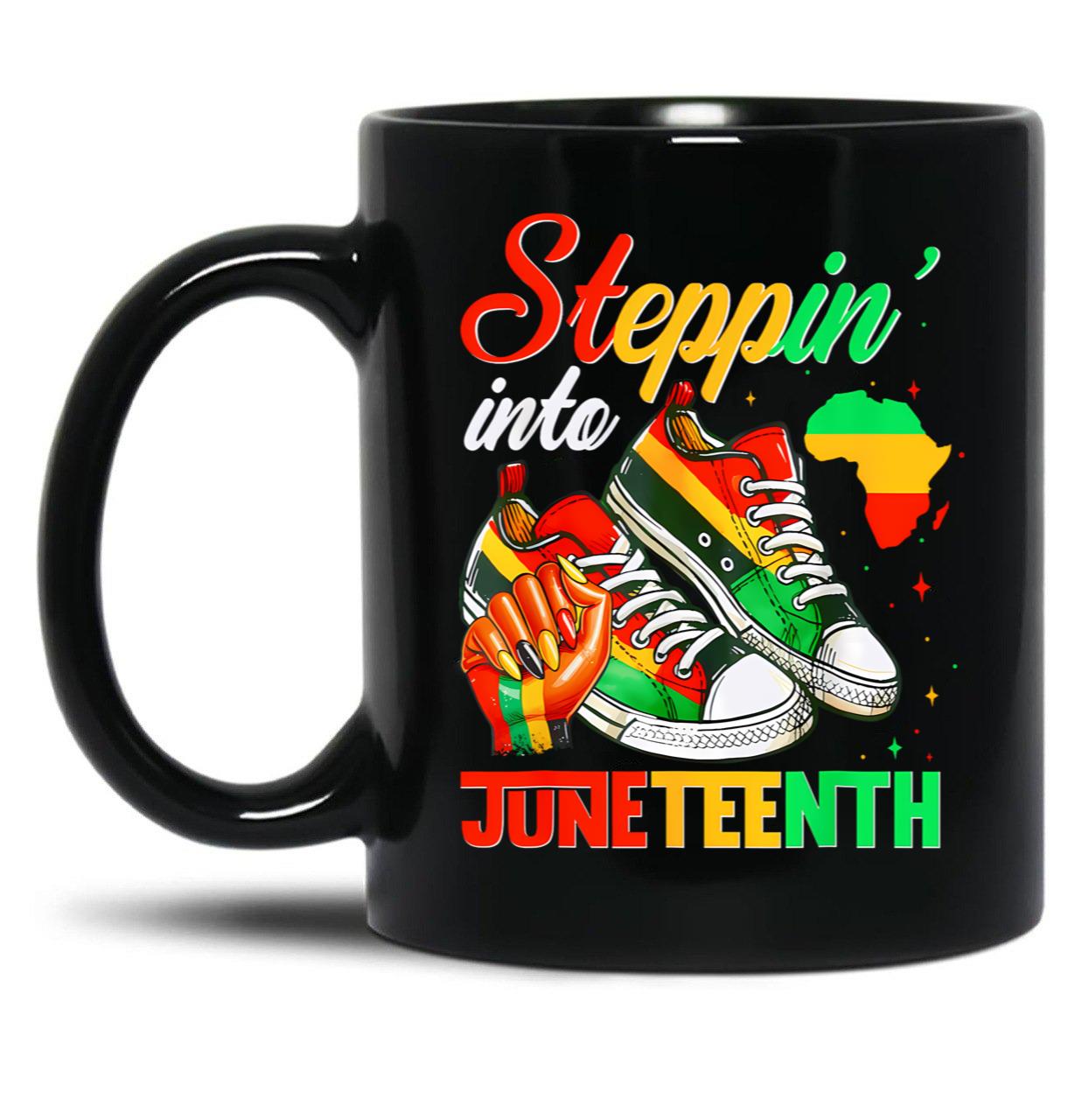 Juneteenth Black Girls Sneakers Black History Month Black Coffee Mug