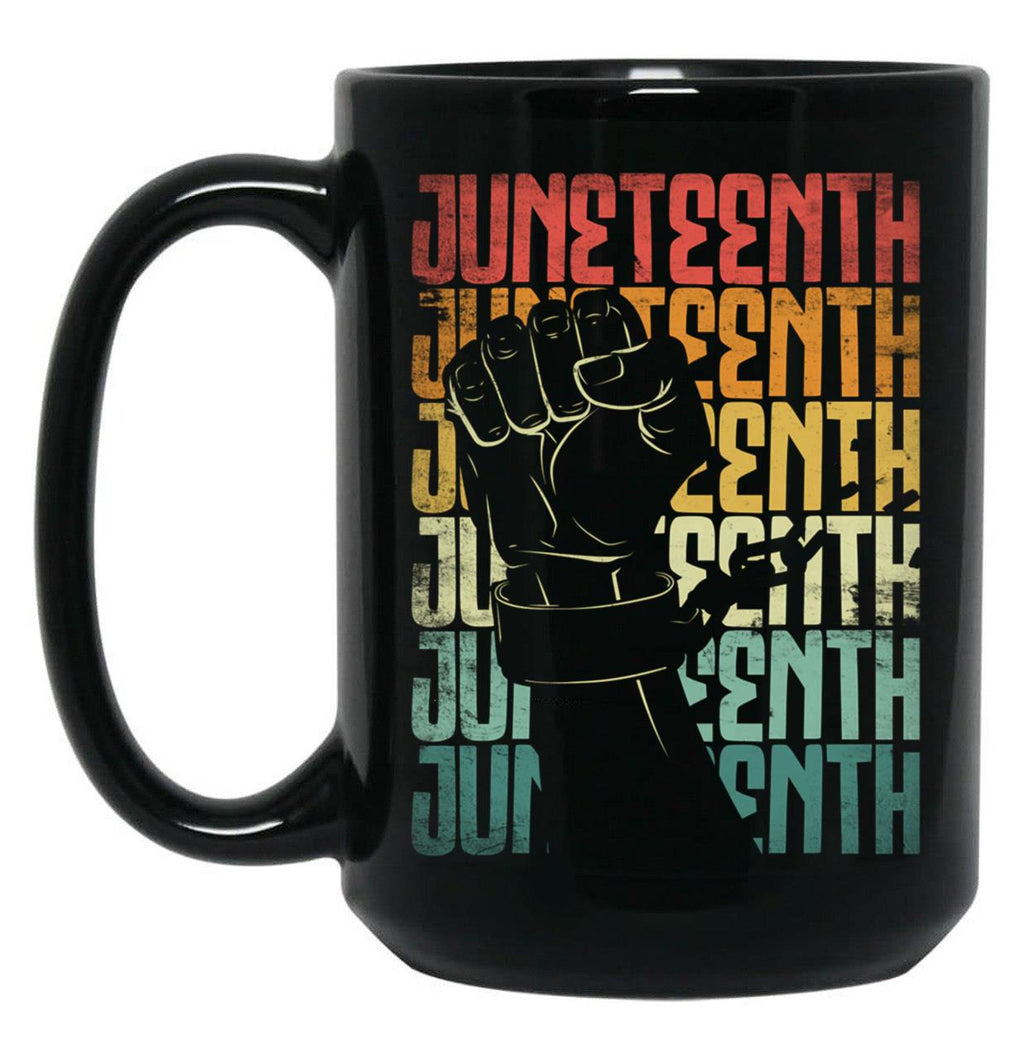 Juneteenth Black History Month Quote Black Coffee Mug