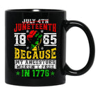Juneteenth Black History Pride African American Freedom Mug Black Coffee Mug - Black