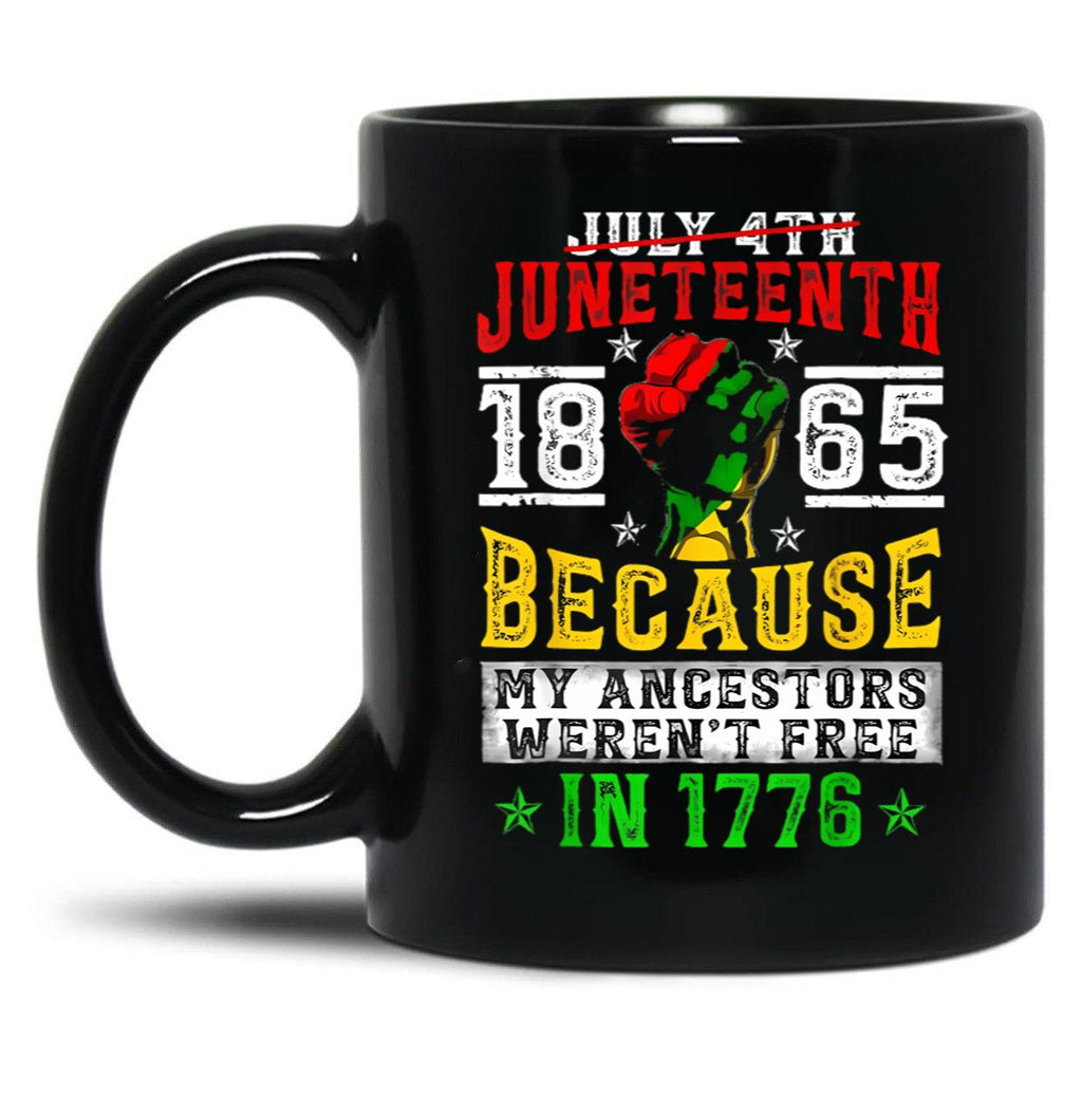 Juneteenth Black History Pride African American Freedom Mug Black Coffee Mug